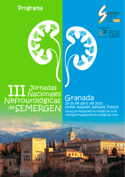 Programa  - 3ª Jornadas Nefrourologicas 2015
