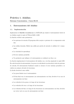 Práctica 1. Adaline.