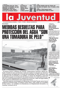 medidas resueltas para protecci&oacute;n del agua
