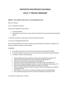 MINUTA 31 de marzo del 2015 - CECyT 2