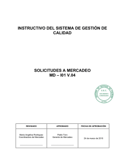 MD – I01 Solicitudes a Mercadeo