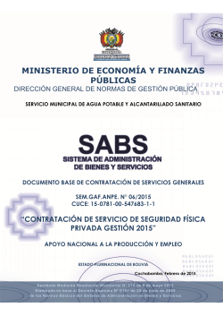MINISTERIO DE ECONOMÍA Y FINANZAS PÚBLICAS
