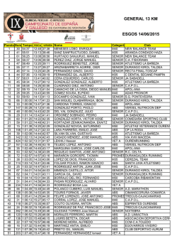 GENERAL 13 KM ESGOS 14/06/2015