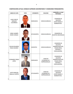 composición actual consejo superior universitario y