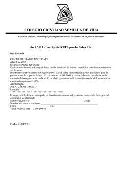 abr 8.2015 - Inscripción ICFES prueba Saber 11o.