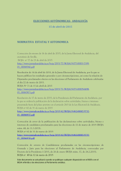 Elecciones al Parlamento de Andalucía 2015