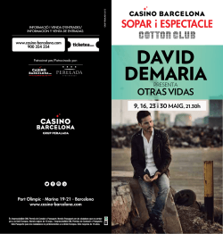 DAVID DEMARIA - Casino Barcelona