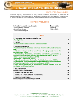 e-BOLETIN DE DROGAS Y MEDICAMENTOS