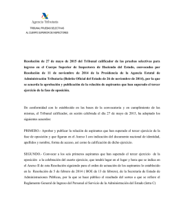 Adjunto se remiten listas provisionales de admitidos turnos libre y