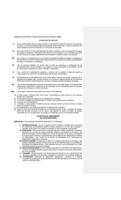 Reglamento de Mercados y Tianguis del Municipio de Huichapan