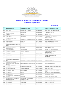 Empresas registradas al 01/06/2015