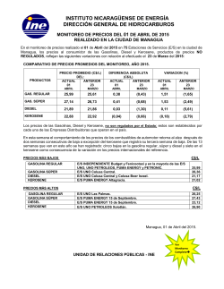 01/04/2015 - Instituto Nicaragüense de Energía