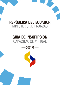Guía de usuario - Capacitación - Ministerio de Finanzas del Ecuador