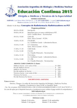 Educaci&oacute;n Continua 2015 - Asociaci&oacute;n Argentina de Biolog&iacute;a y