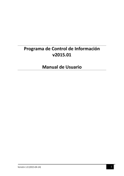 Manual - Programa de Control de Información