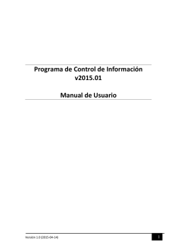 Manual - Programa de Control de Información