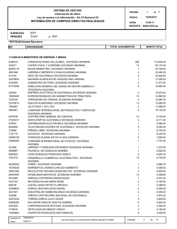 informaci&oacute;n de compras directas realizadas