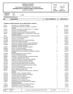 INFORMACI&Oacute;N DE COMPRAS DIRECTAS REALIZADAS