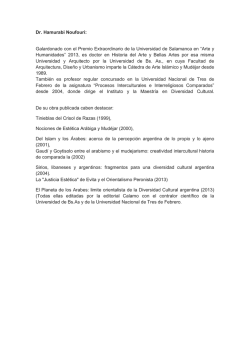 Dr. Hamurabi Noufouri - Facultad de Arquitectura, Dise&ntilde;o y Urbanismo