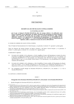 DECISIÓN (UE) 2015/ 509 DEL BANCO CENTRAL EUROPEO
