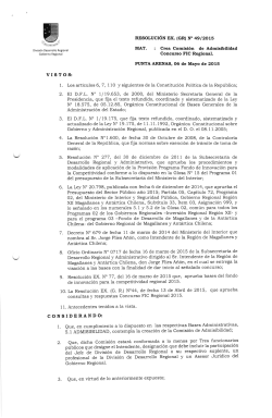 Resolucion N°49 Crea comisión Admisibilidad FIC 2015