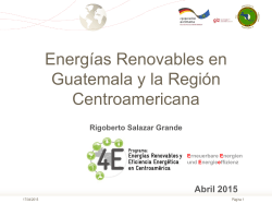 Energías Renovables en Guatemala y Centro