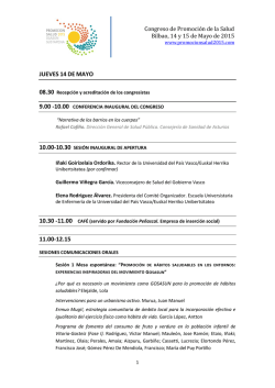 jueves14demayo 11.00-12.15 - Congreso de Promoci&oacute;n de la Salud