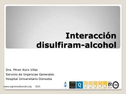Reacción Disulfiram -Alcohol Dra. M.K.Villar