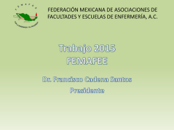 Trabajo 2015 FEMAFEE - Dirección General de Calidad y