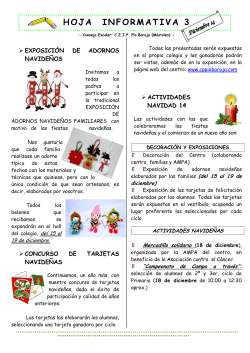 Boletín Diciembre 2014 - CEIP PÍO BAROJA (MÓSTOLES)