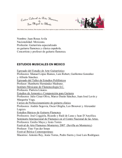 Juan Rosas Avila Nacionalidad: Mexicana. Profesi&oacute;n: Guitarrista