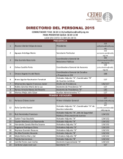 DIRECTORIO DEL PERSONAL 2015