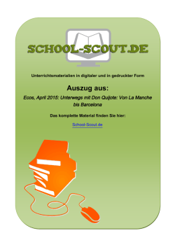 Ecos, April 2015: Unterwegs mit Don Quijote: Von La - School