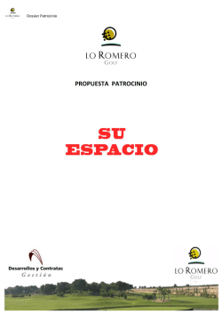 Dossier de patrocinio.