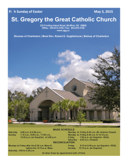 May 3, 2015 - Saint Gregory the Great Catholic Church