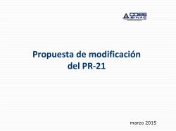 Propuesta de modificación del PR-21