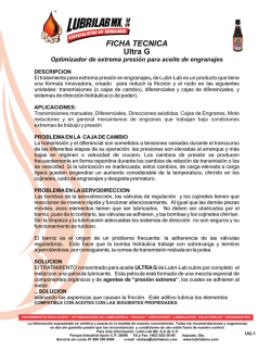 FICHA TECNICA Ultra G
