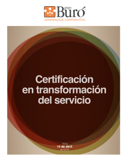 Certificación en transformación del servicio