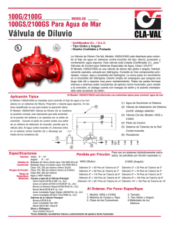Hoja de datos t&eacute;cnicos - Cla-Val