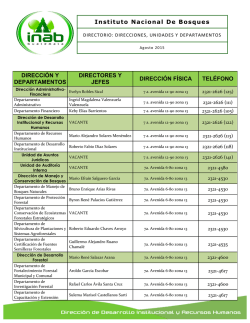 Instituto Nacional De Bosques DIRECCI&Oacute;N Y DEPARTAMENTOS