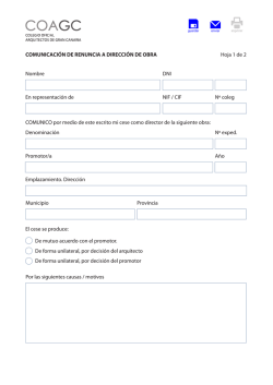 Comunicaci&oacute;n de renuncia a direccion de obra