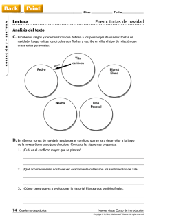 Lectura Enero: tortas de navidad