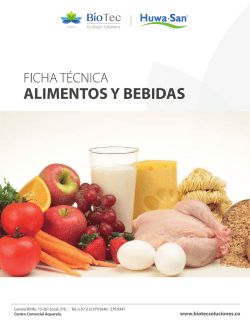 Ficha t&eacute;cnica ALIMENTOS