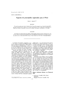 Especies de proscópidos registrados para el Perú