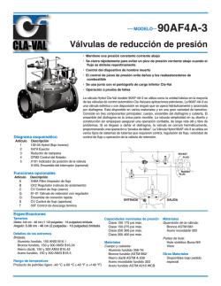 Hoja de datos t&eacute;cnicos - Cla-Val