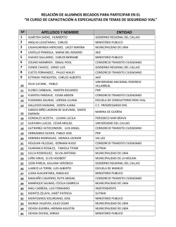 iii curso de capacitaci&oacute;n a especialistas en temas de seguridad vial