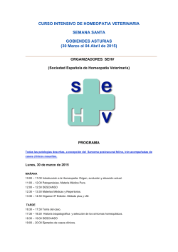 Programa en formato pdf - Homeopatía Veterinaria