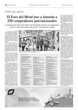 El Foro del Metal trae a Asturias a 239 compradores