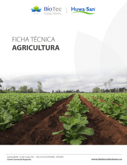 Ficha t&eacute;cnica AGRICULTURA