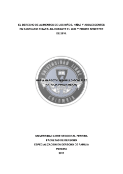 el derecho de alimentos de los niños, niñas y adolescentes en